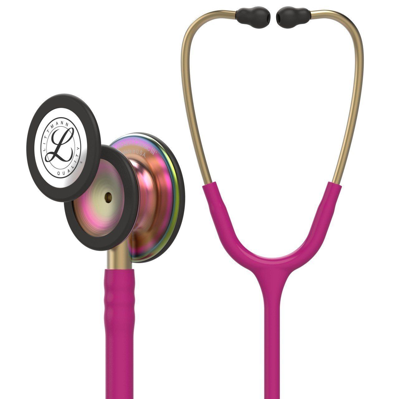 3M Littmann Klasik 3 Steteskop 5806 Fuşya Hortum ÇAN KISMINA İSİM - Hem Yay Hem Çan