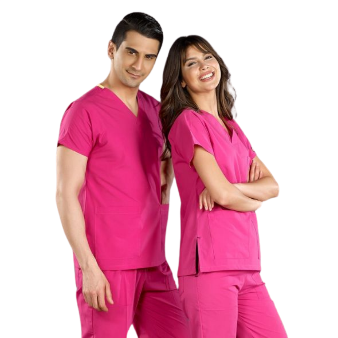 Fuşya Dr Greys Scrubs (Terikoton/İnce Kumaş) t100
