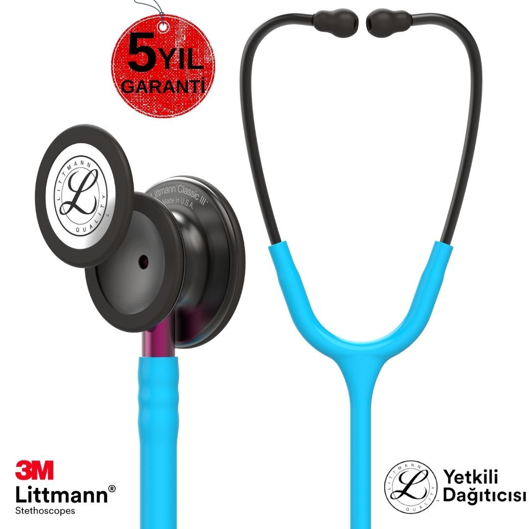 3M Littmann Klasik 3 Steteskop 5872 Turkuaz Hortum Smoke Çan