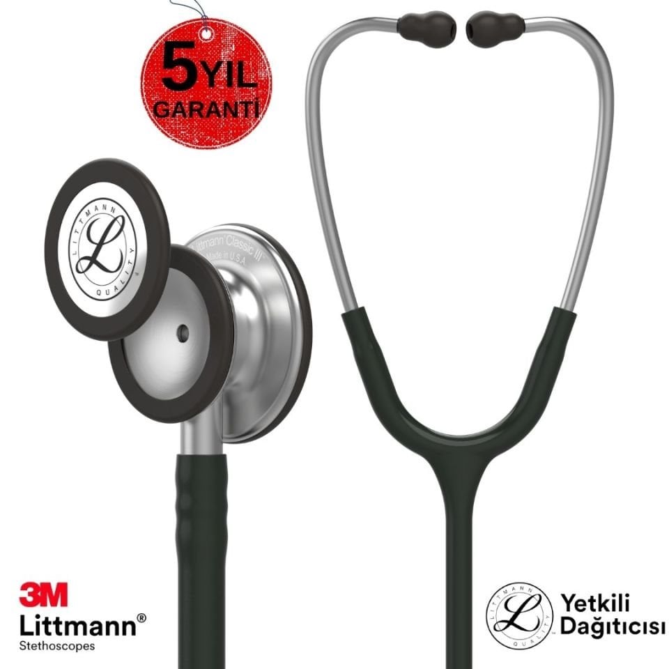3M Littmann Klasik 3 Steteskop  5620 Siyah Hortum