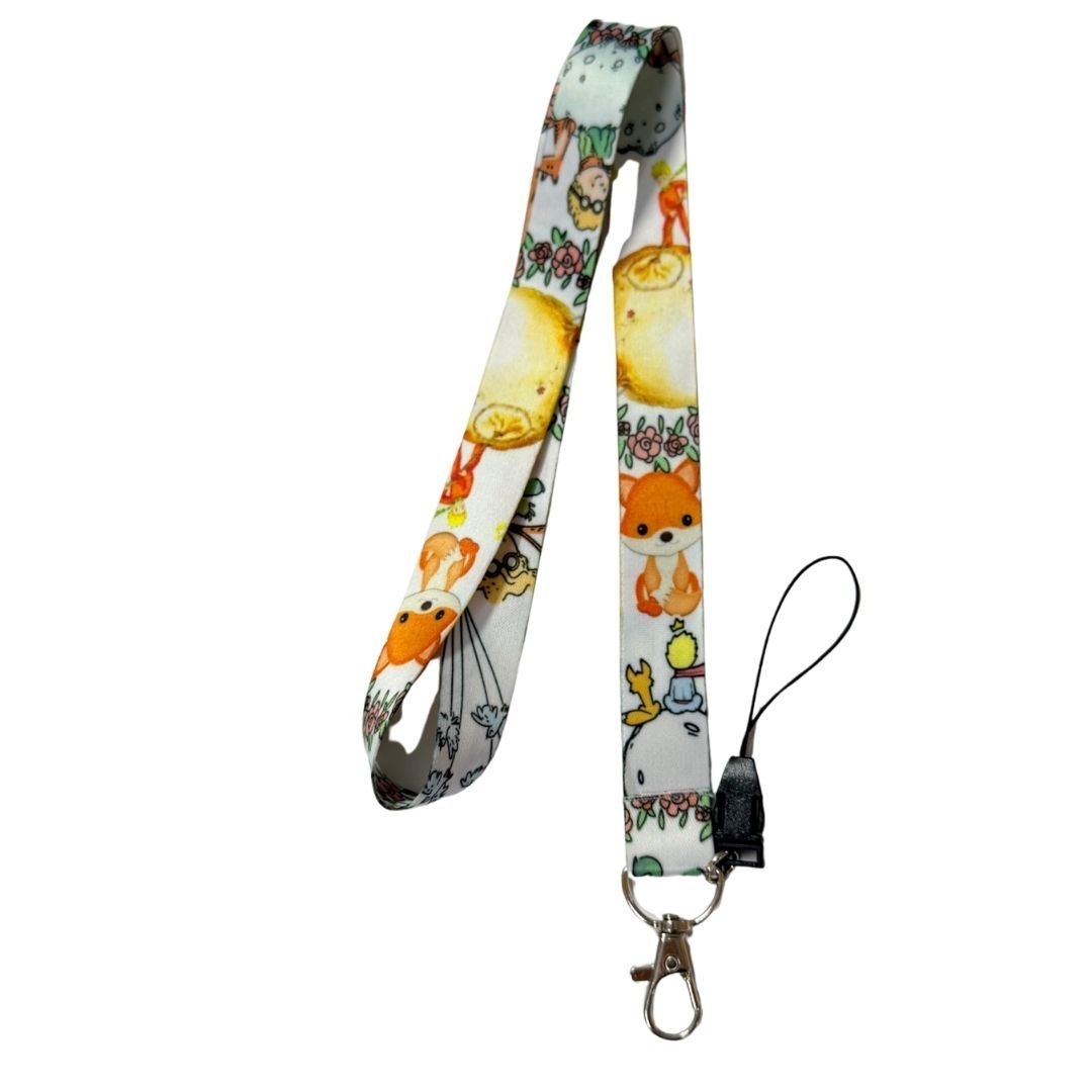 Little Prince - 2 Temalı Beyaz Boyun Askı İpi (b77)