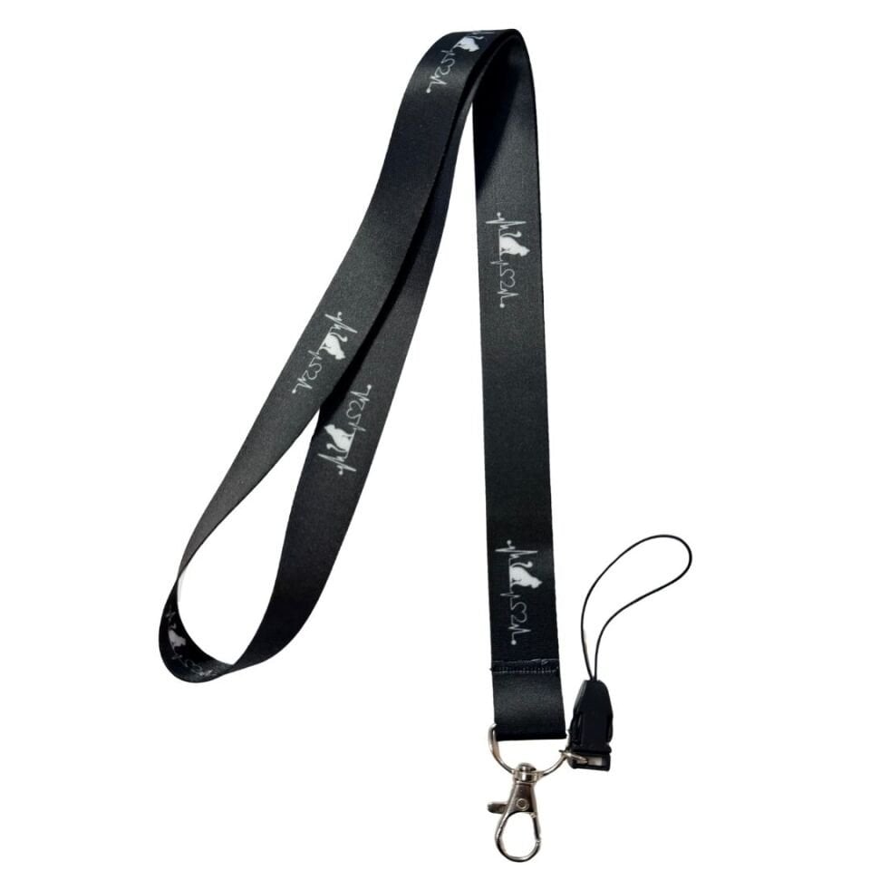 Kedili Ekg Temalı Boyun Askı İpi (b83)