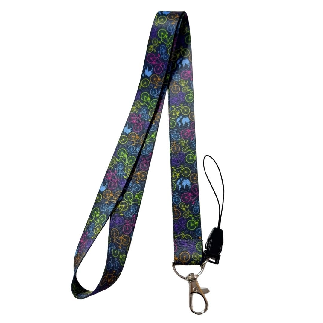 Renkli Bisikletler Temalı Boyun Askı İpi (b87)