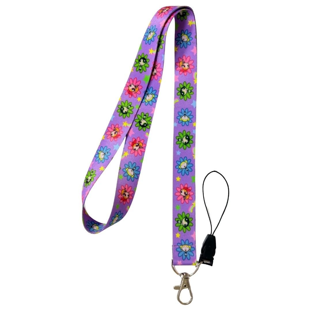 Powerpuff Girls - 5 Temalı Mor Boyun Askı İpi (b95)