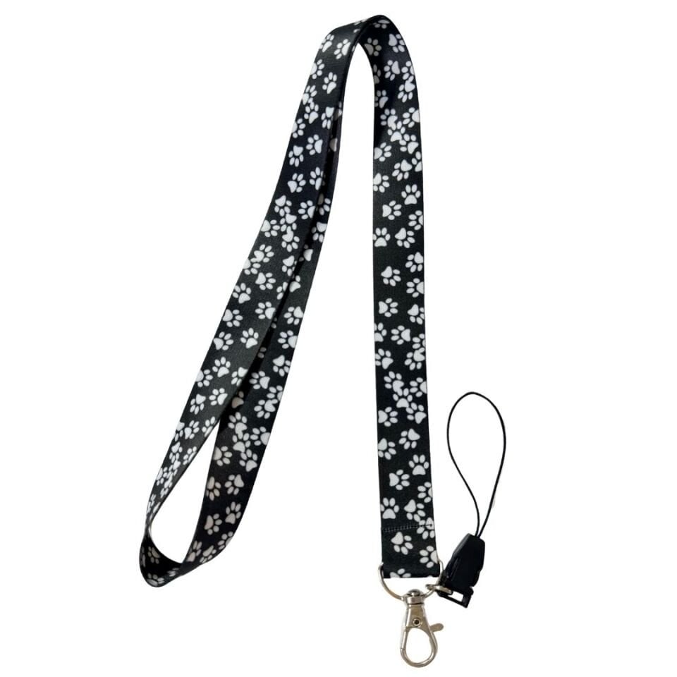 Minik Patiler Temalı Siyah Beyaz Boyun Askı İpi (b106)