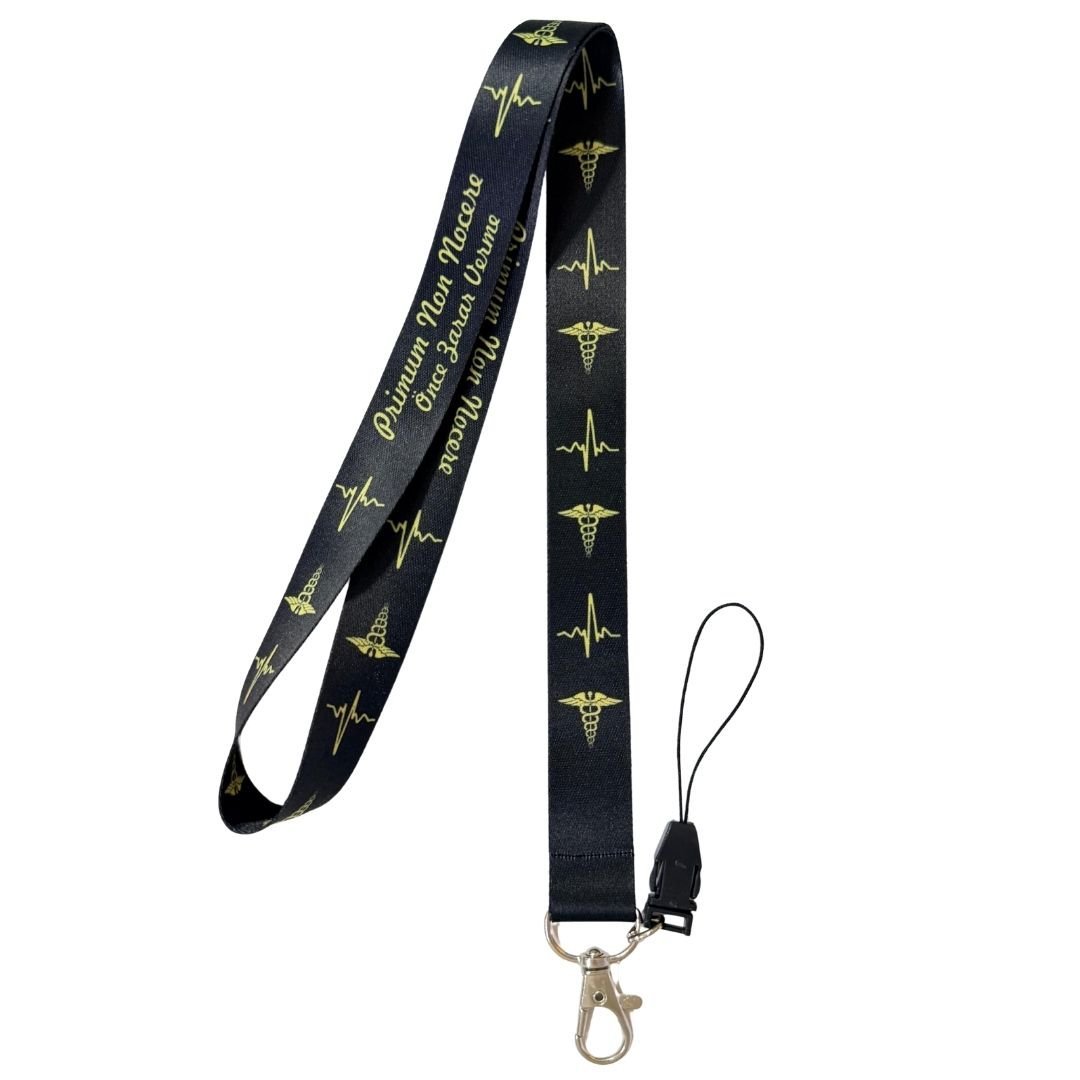 Tıp Sembolü - Sarı Temalı Boyun Askı İpi (b117)