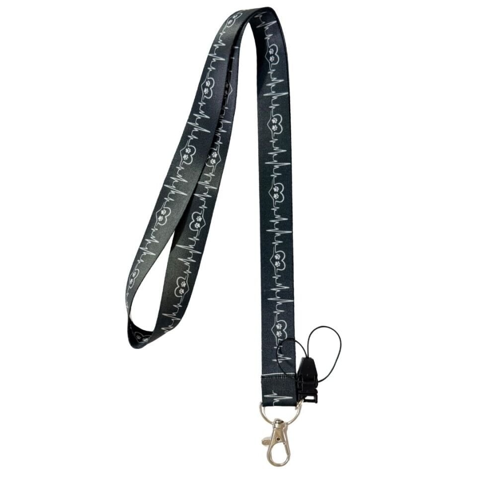 Patili Ekg Temalı Boyun Askı İpi (b121)