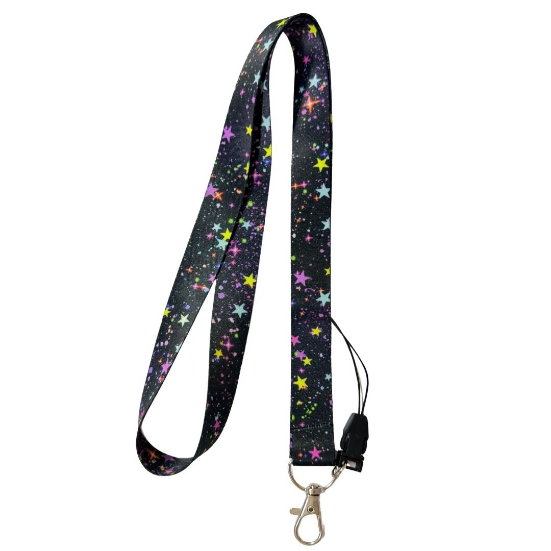 Renkli Yıldızlar - 2 Temalı Boyun Askı İpi (b123)