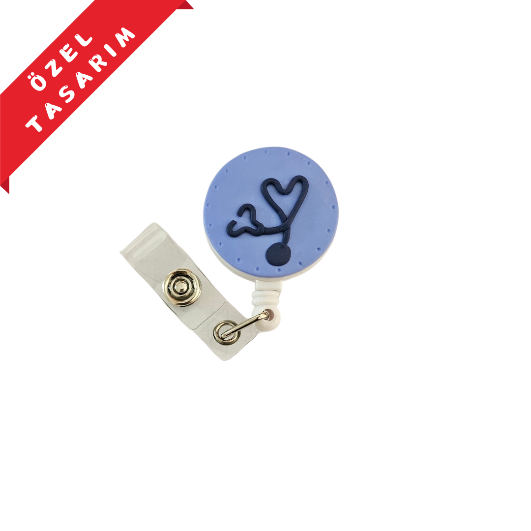 Buz Mavisi Zeminde Siyah Steteskop Yoyo