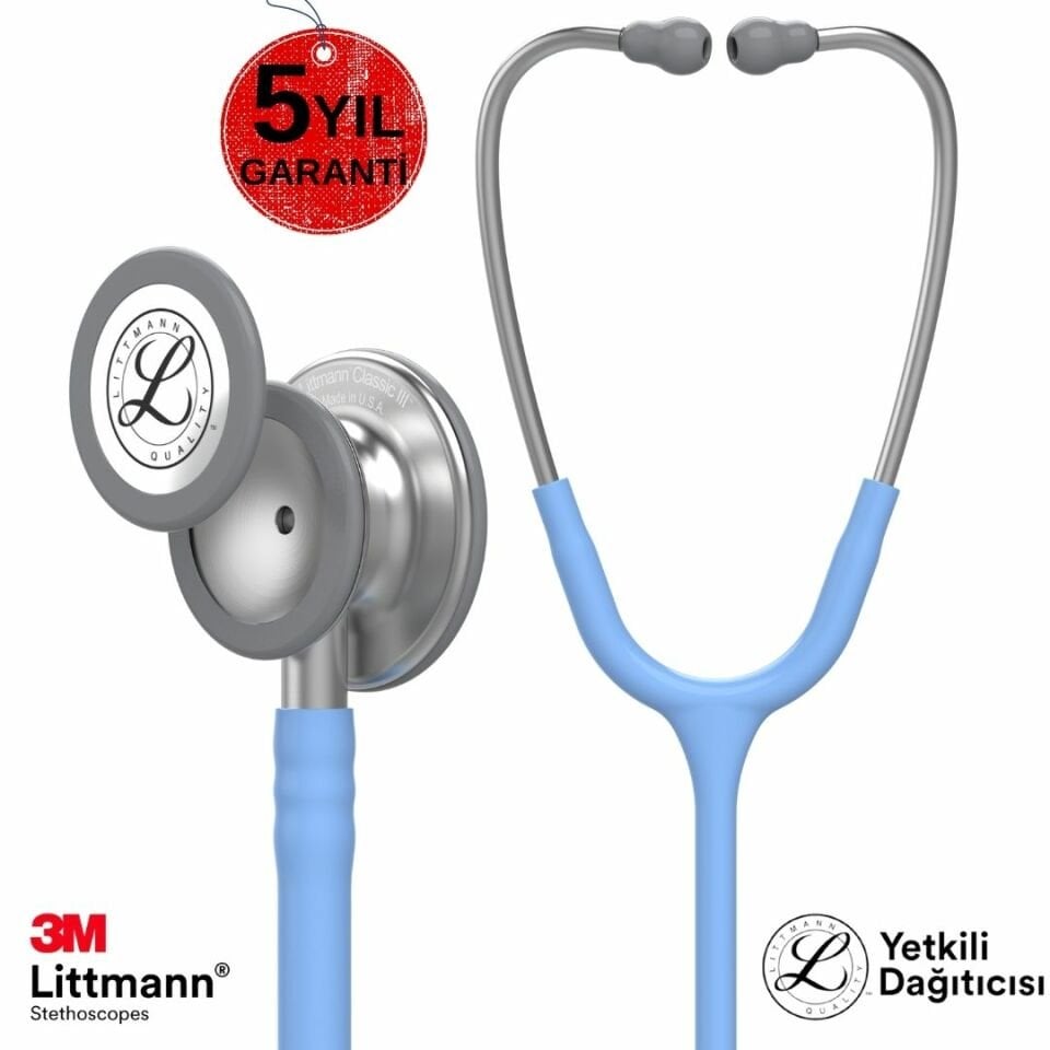 3M Littmann Klasik3 Steteskop  5630 Buz Mavisi Hortum
