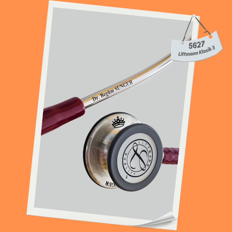 3M Littmann Klasik 3 Steteskop  5627  Bordo Hortum