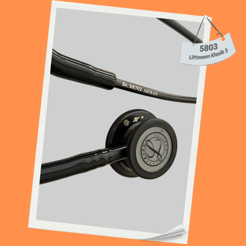 3M Littmann Klasik 3 Steteskop 5803 Simsiyah İSİM İSTEMİYORUM - Şekil istemiyorum