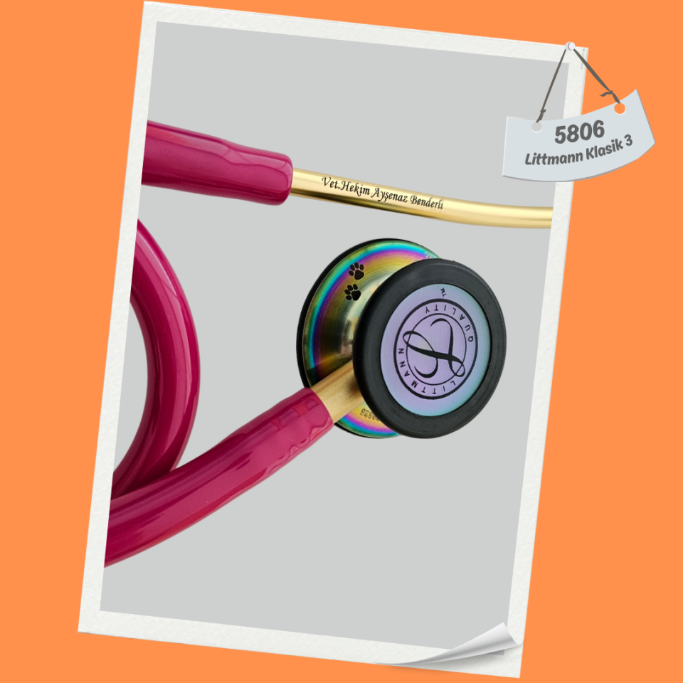 3M Littmann Klasik 3 Steteskop 5806 Fuşya Hortum