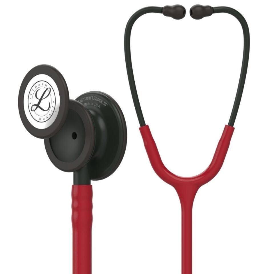 3M Littmann Klasik 3 Steteskop 5868 Bordo Hortum Siyah Çan