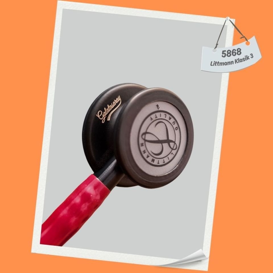 3M Littmann Klasik 3 Steteskop 5868 Bordo Hortum Siyah Çan