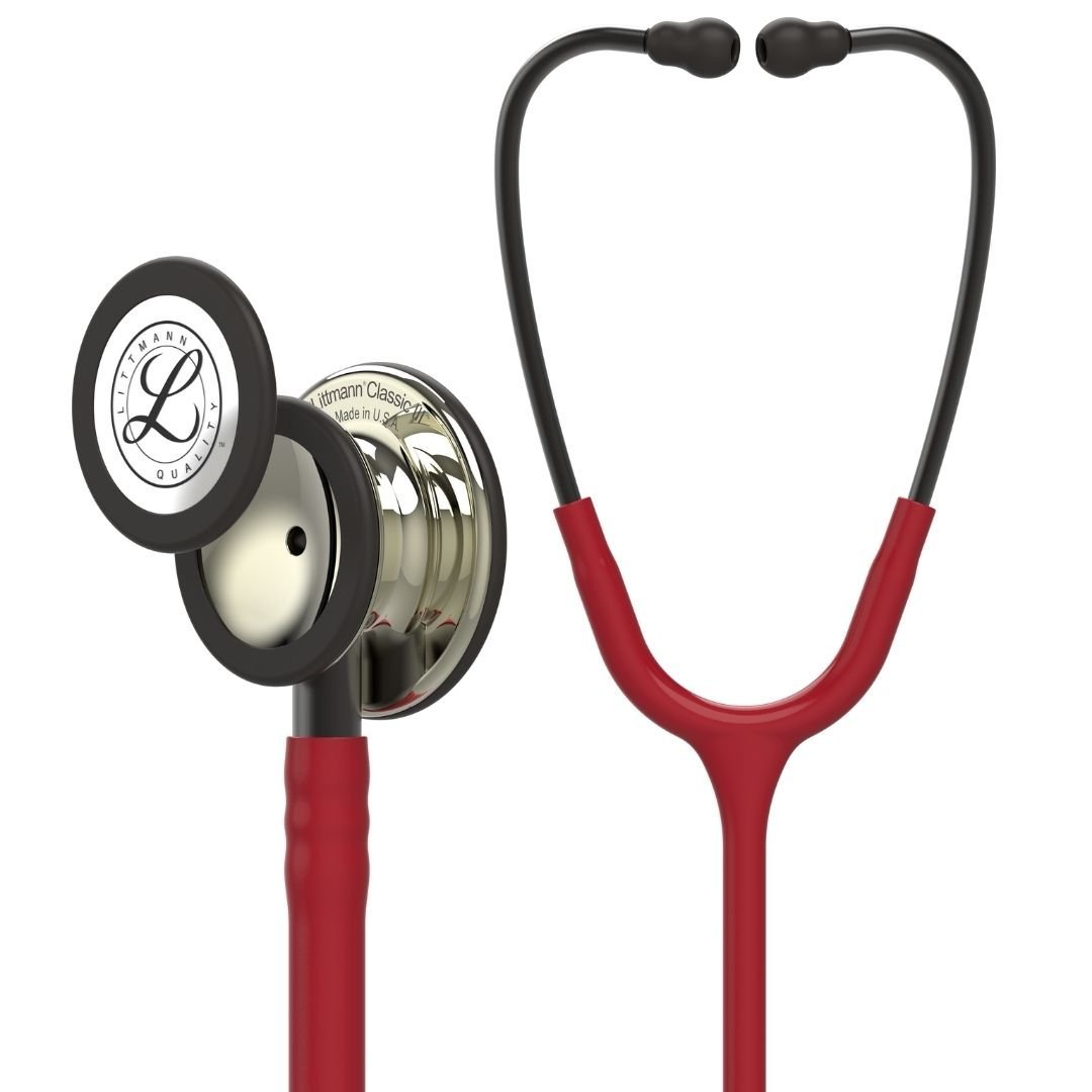 3M Littmann Klasik 3 Steteskop 5864 Bordo Hortum Şampanya Aynalı Çan