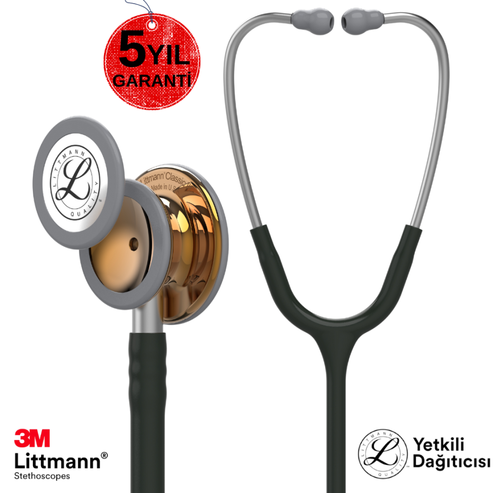 3M Littmann Klasik 3 Steteskop 5646 Siyah Hortum Sınırlı Sayıda Özel Üretim