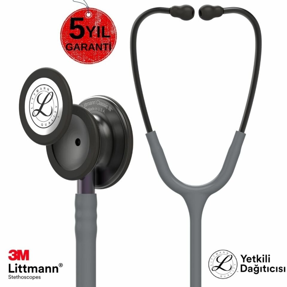 3M Littmann Klasik 3 Steteskop 5873 Gri Hortum Smoke Çan