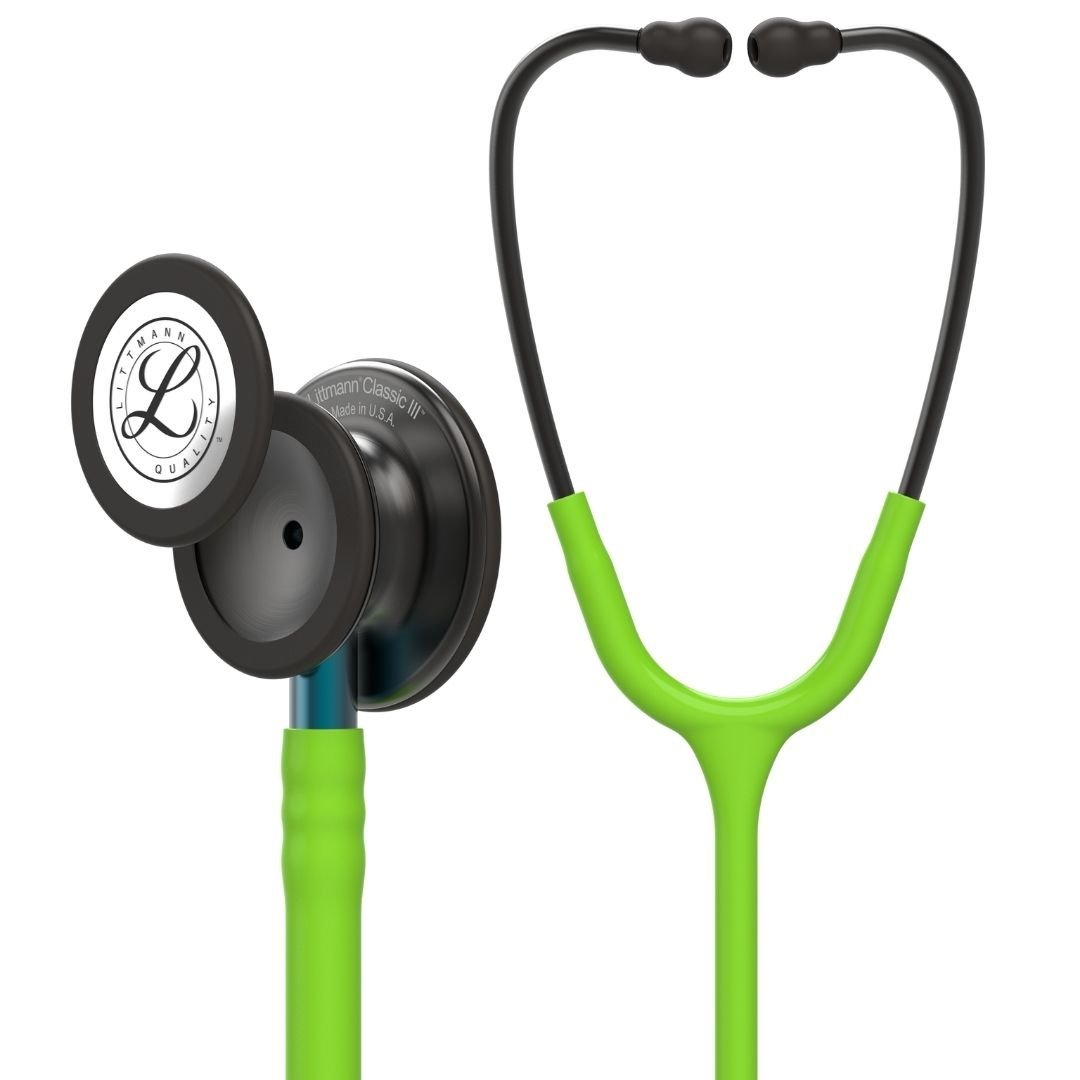 3M Littmann Klasik 3 Steteskop 5875 Limon Yeşili Hortum Smoke Çan