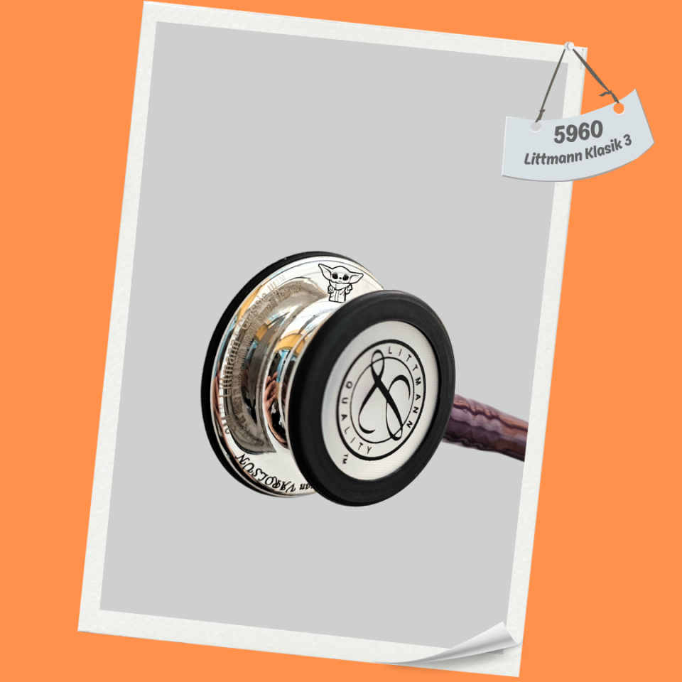 3M Littmann Klasik 3 Steteskop 5960 Mürdüm Hortum  Aynalı Çan YAY KISMINA İSİM - Şekil istemiyorum