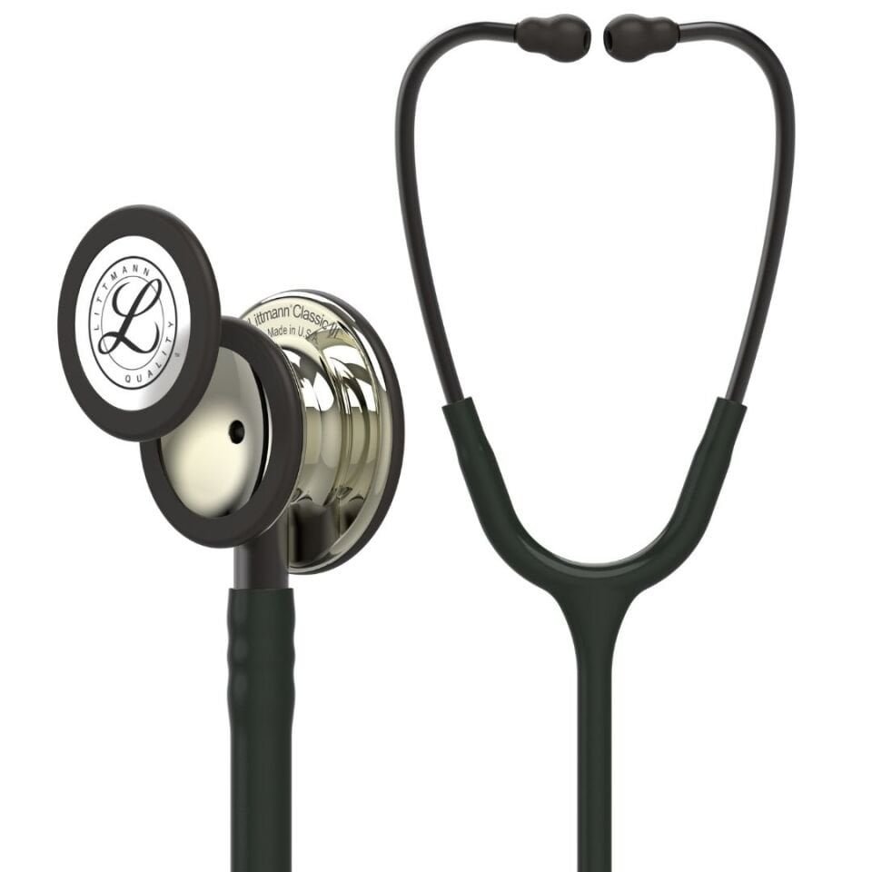 3M Littmann Klasik 3 Steteskop 5861 Siyah Hortum Şampanya Aynalı Çan