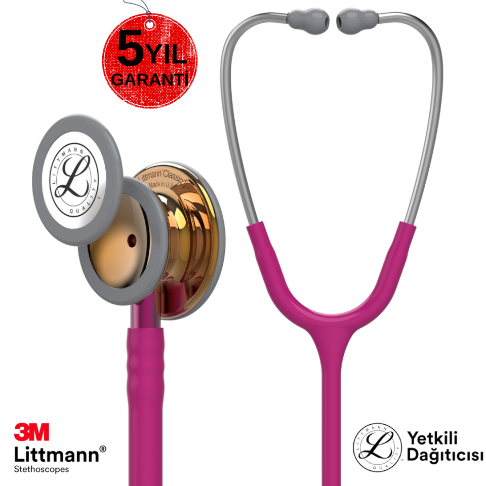 3M Littmann Klasik 3 Steteskop 5647 Fuşya Hortum Sınırlı Sayıda Özel Üretim