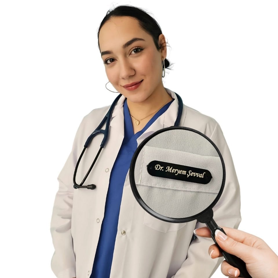 Erkek Doktor Klasik Yaka Vizit Önlüğü ( Alpaka Kalın Kumaş)