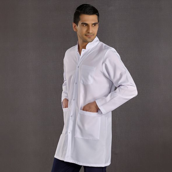 Erkek Doktor Hakim Yaka Vizit Önlüğü (Alpaka Kumaş)