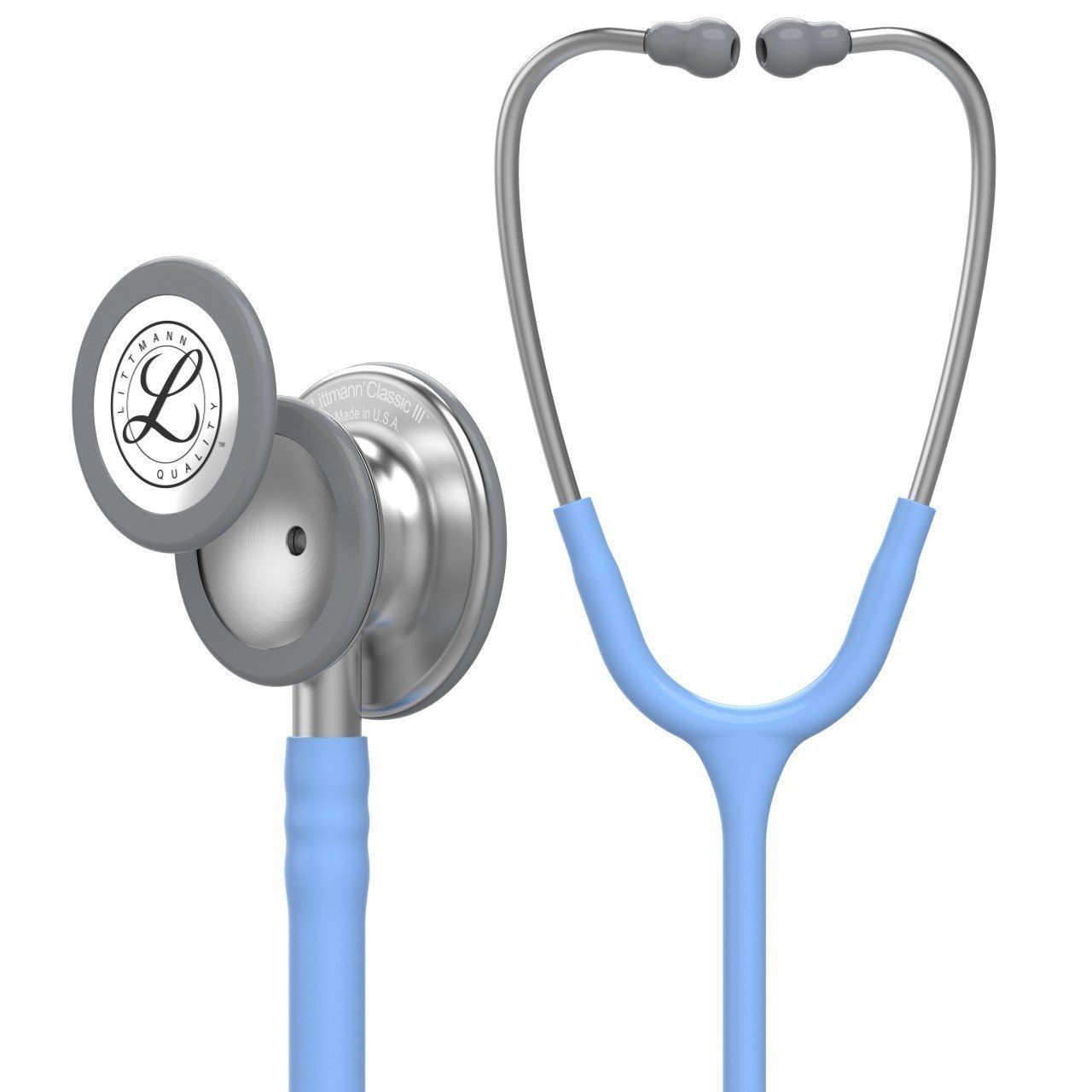 3M Littmann Klasik3 Steteskop  5630 Buz Mavisi Hortum İSİM İSTEMİYORUM - Hem Yay Hem Çan