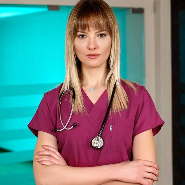 Vişne Dr Greys Scrubs (Terikoton/İnce Kumaş)  t100