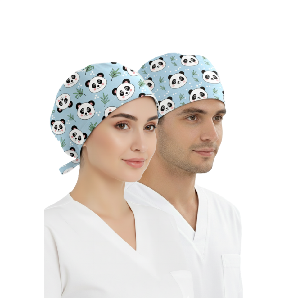 Tatlı Panda Desenli Likralı Bone