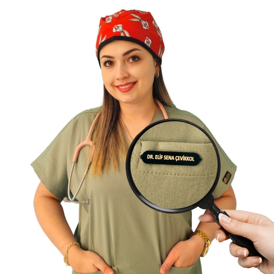 Füme Polo Lüks Likra Scrubs Takım