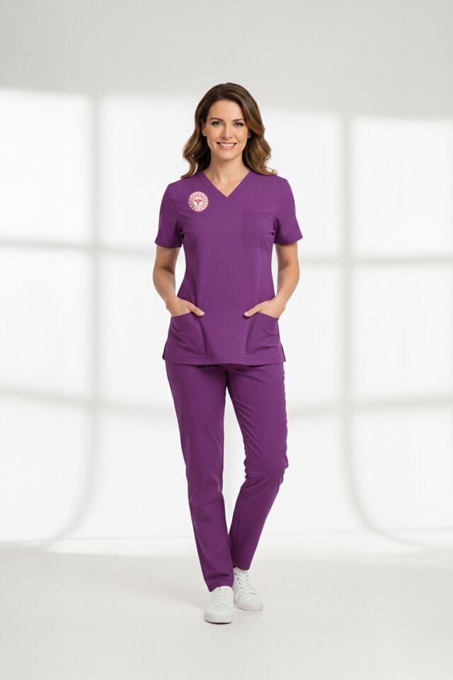 Ebe Forması Scrubs Likralı Takım Sağlık Bakanlığı Uyumlu-Byzantium