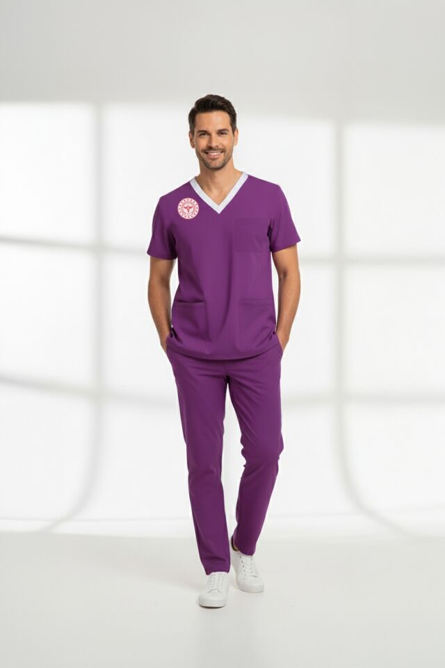 Sorumlu Ebe Forması Scrubs Likralı Takım Sağlık Bakanlığı Uyumlu-Byzantium