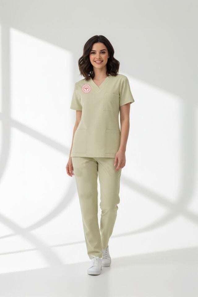 Teknisyen-Tekniker -Tıbbi Sekreter Forması Scrubs Likralı Takım Sağlık Bakanlığı Uyumlu-Moth