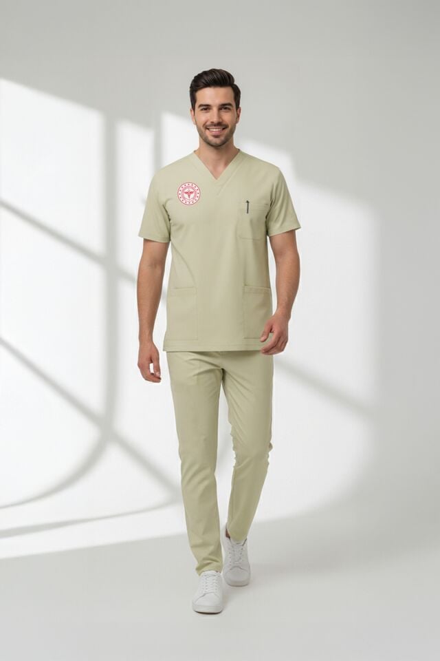 Teknisyen-Tekniker -Tıbbi Sekreter Forması Scrubs Likralı Takım Sağlık Bakanlığı Uyumlu-Moth