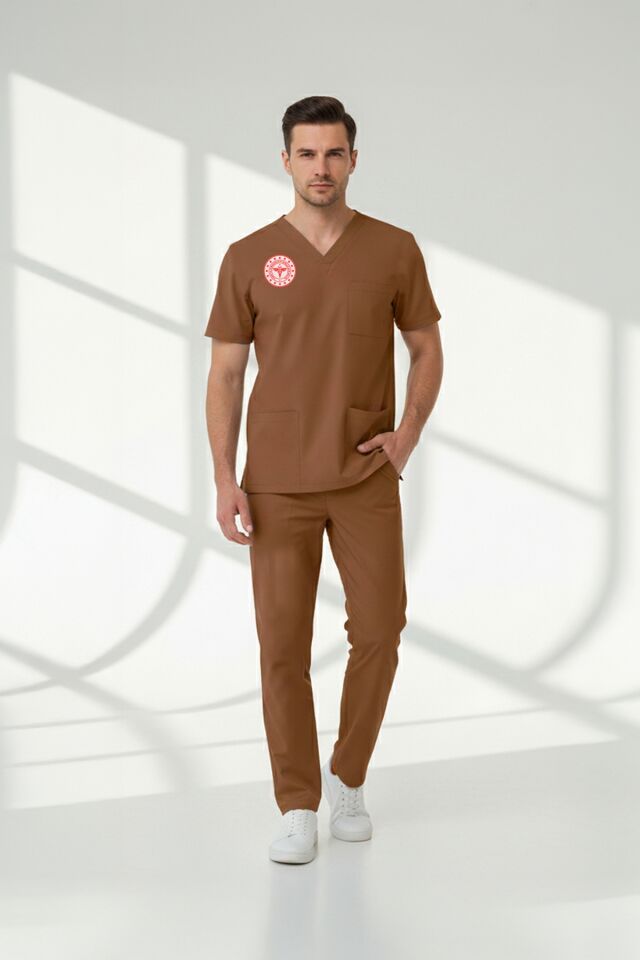 Diğer Sağlık Meslek Mensupları Forması Scrubs Likralı Takım Sağlık Bakanlığı Uyumlu-Friar Brown