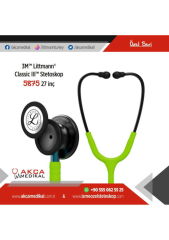 3M Littmann Klasik 3 Steteskop 5875 Limon Yeşili Hortum Smoke Çan İSİM İSTEMİYORUM - Hem Yay Hem Çan
