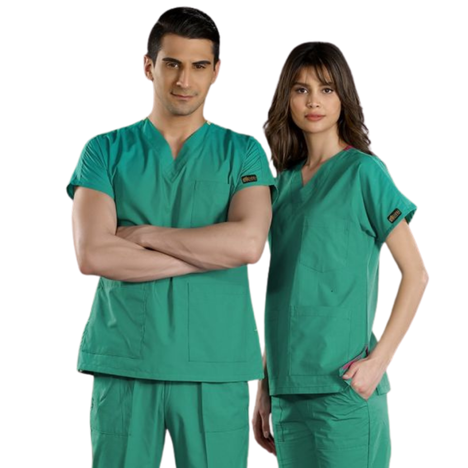 Ameliyathane Yeşili Dr Greys Scrubs (Terikoton/İnce Kumaş)  t100