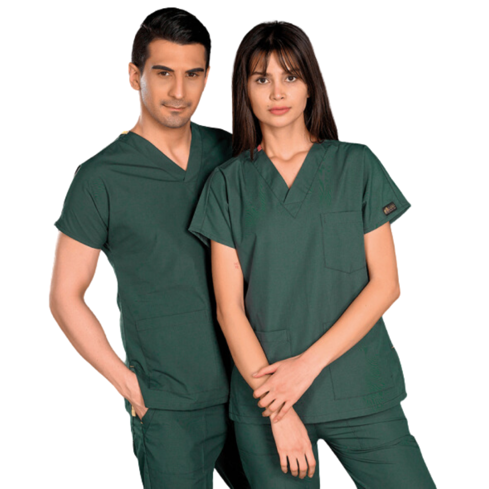 Avcı Yeşili Dr Greys Scrubs (Terikoton/İnce Kumaş)  t100
