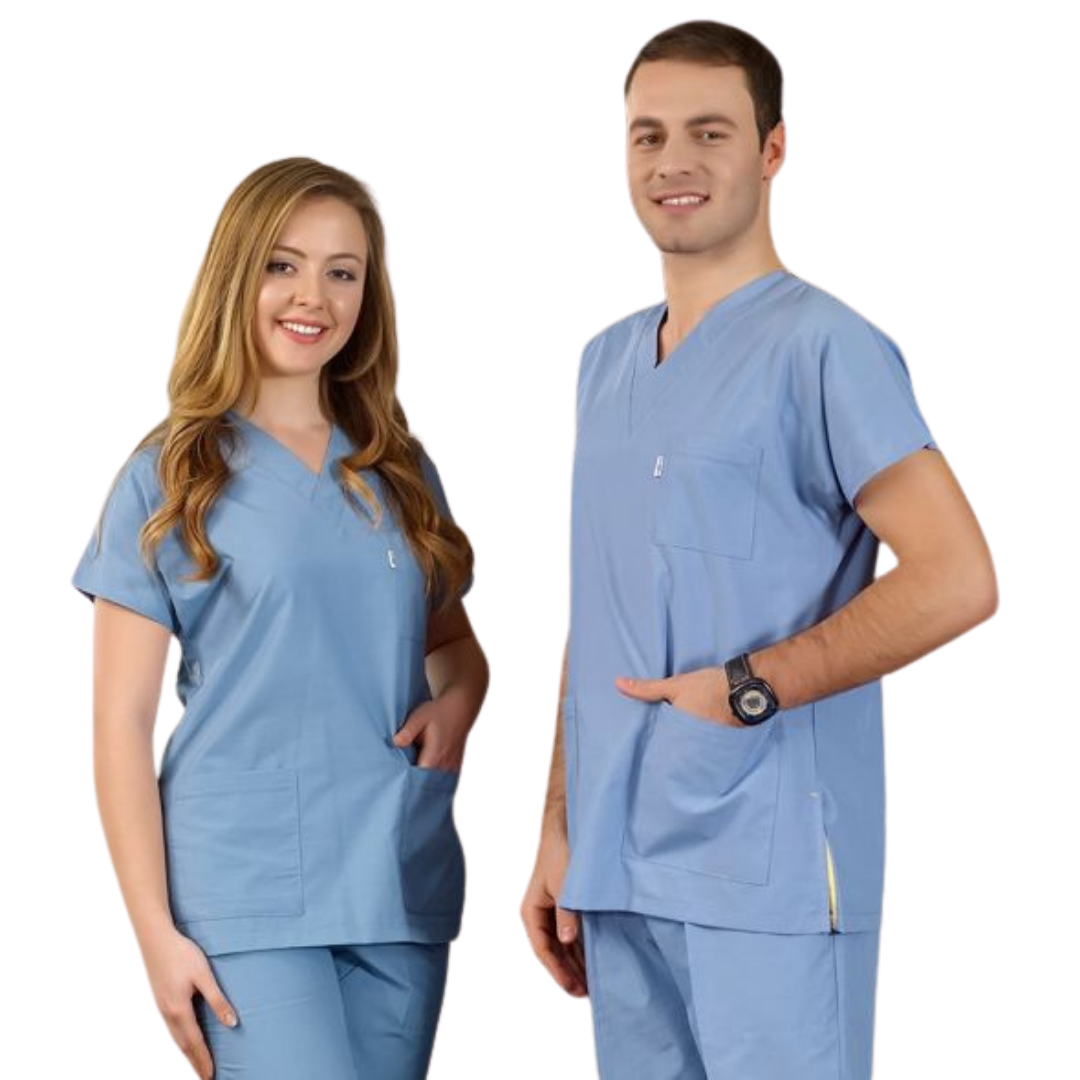 Duman Grisi Dr Greys Scrubs (Terikoton/İnce Kumaş)  t100