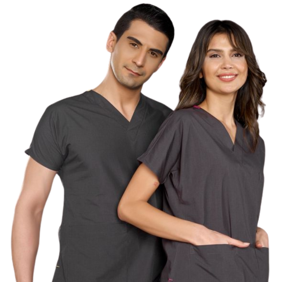 Füme Dr Greys Scrubs (Terikoton/İnce Kumaş)  t100