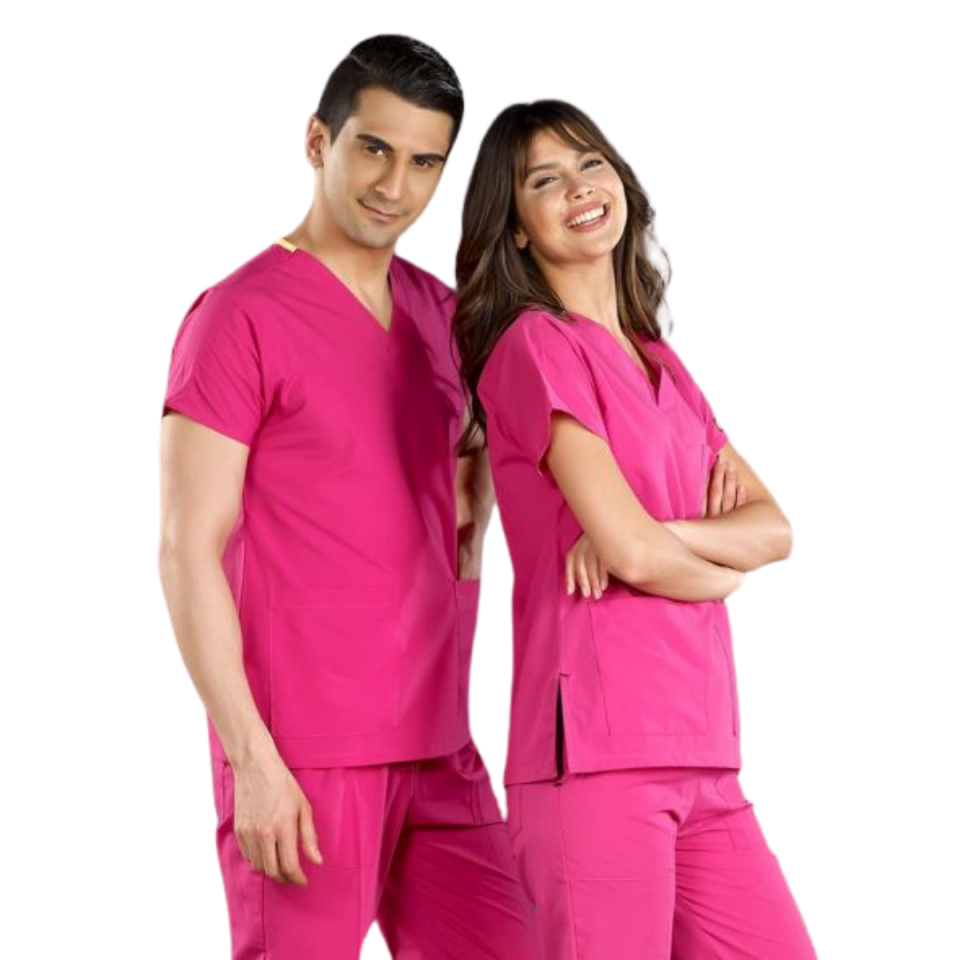 Fuşya Dr Greys Scrubs (Terikoton/İnce Kumaş)  t100