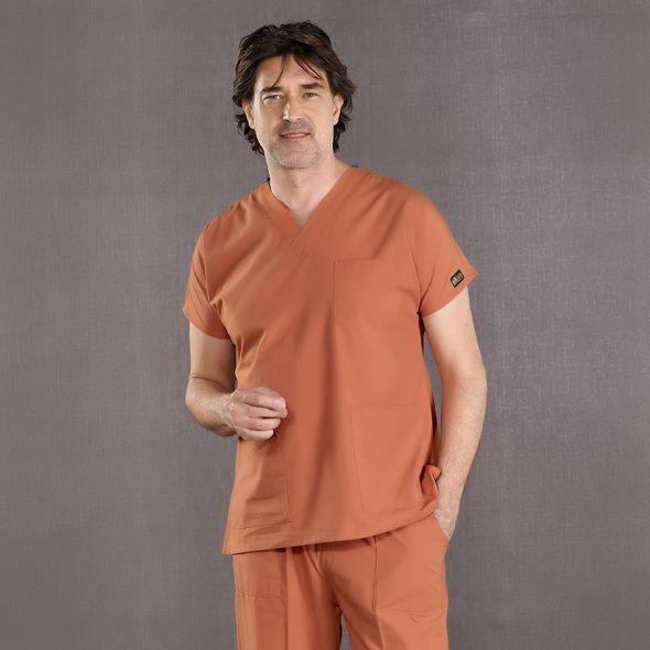 Kiremit Dr Greys Scrubs (Terikoton/İnce Kumaş)  t100