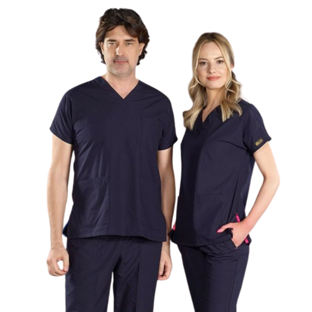 Lacivert Dr Greys Scrubs (Terikoton/İnce Kumaş)  t100