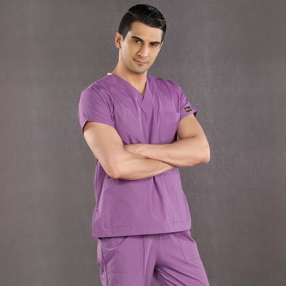 Mor Dr Greys Scrubs (Terikoton/İnce Kumaş)  t100