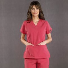 Nar Çiçeği Dr Greys Scrubs (Terikoton/İnce Kumaş)  t100