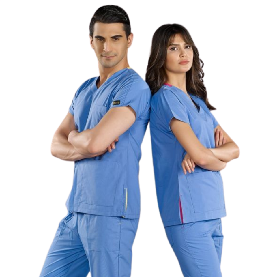 Parlement Mavisi Dr Greys Scrubs (Terikoton/İnce Kumaş)  t100