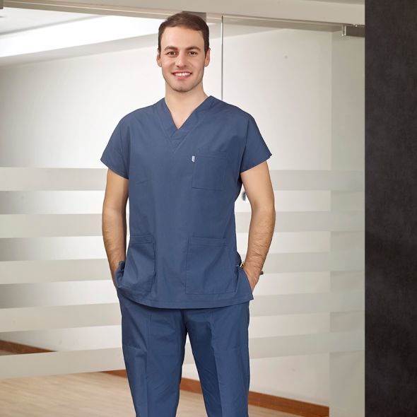 Petrol Mavisi Dr Greys Scrubs (Terikoton/İnce Kumaş)  t100