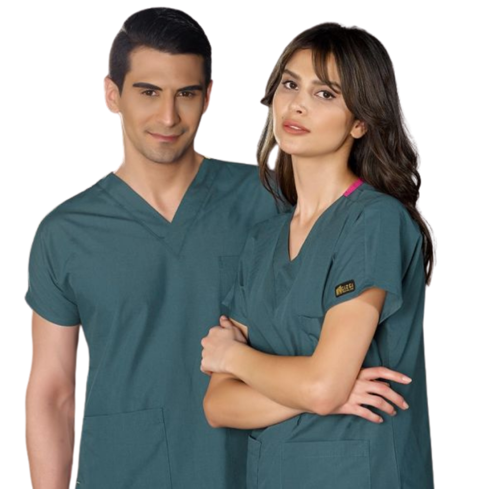 Petrol Yeşili Dr Greys Scrubs (Terikoton/İnce Kumaş)  t100